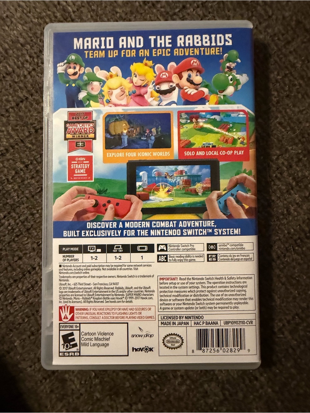 Nintendo Switch Mario + Rabbids Kingdom Battle - Picture 2 of 3